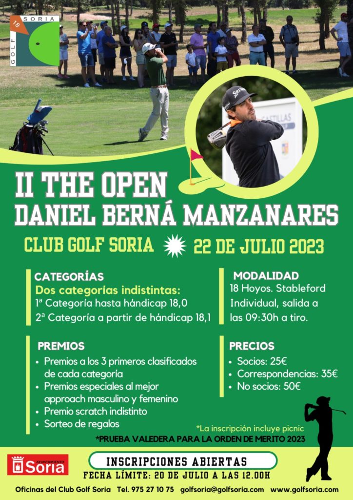 Ii The Open Daniel Berna Manzanares Golf Soria